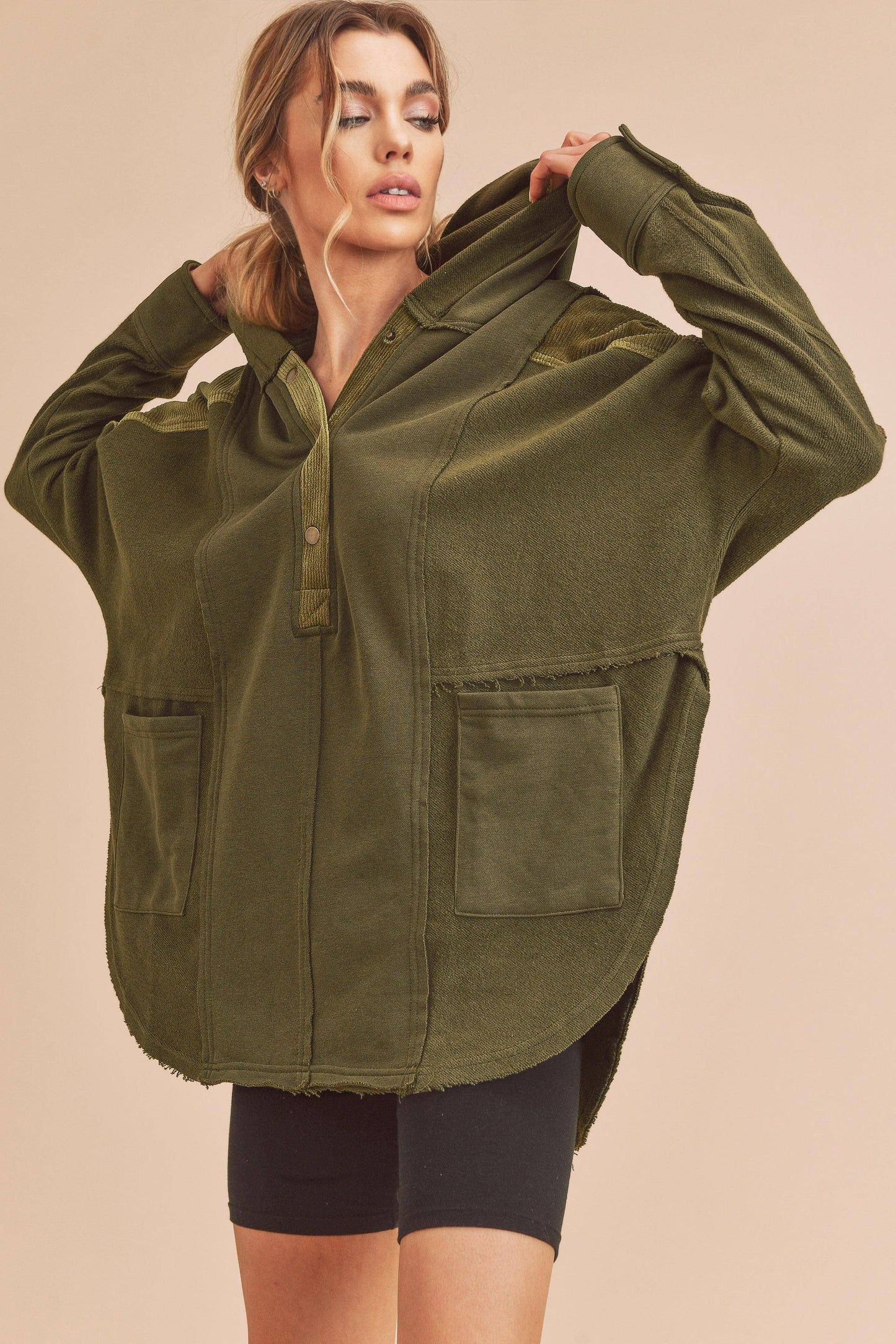 Hooded Pullover, Oat