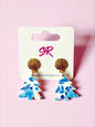 Blue Willow Acrylic Petite Tree Dangle Earring