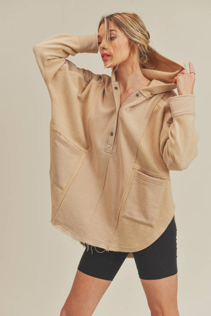 Hooded Pullover, Oat