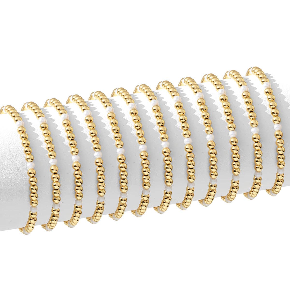 Stacking Goldie- Fresh Water Pearl (SI)