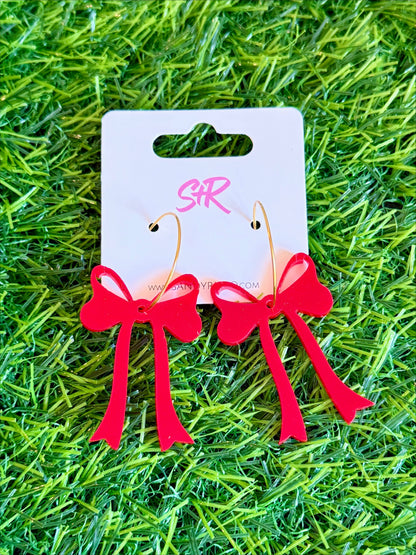 Red Matte Bow Hoop