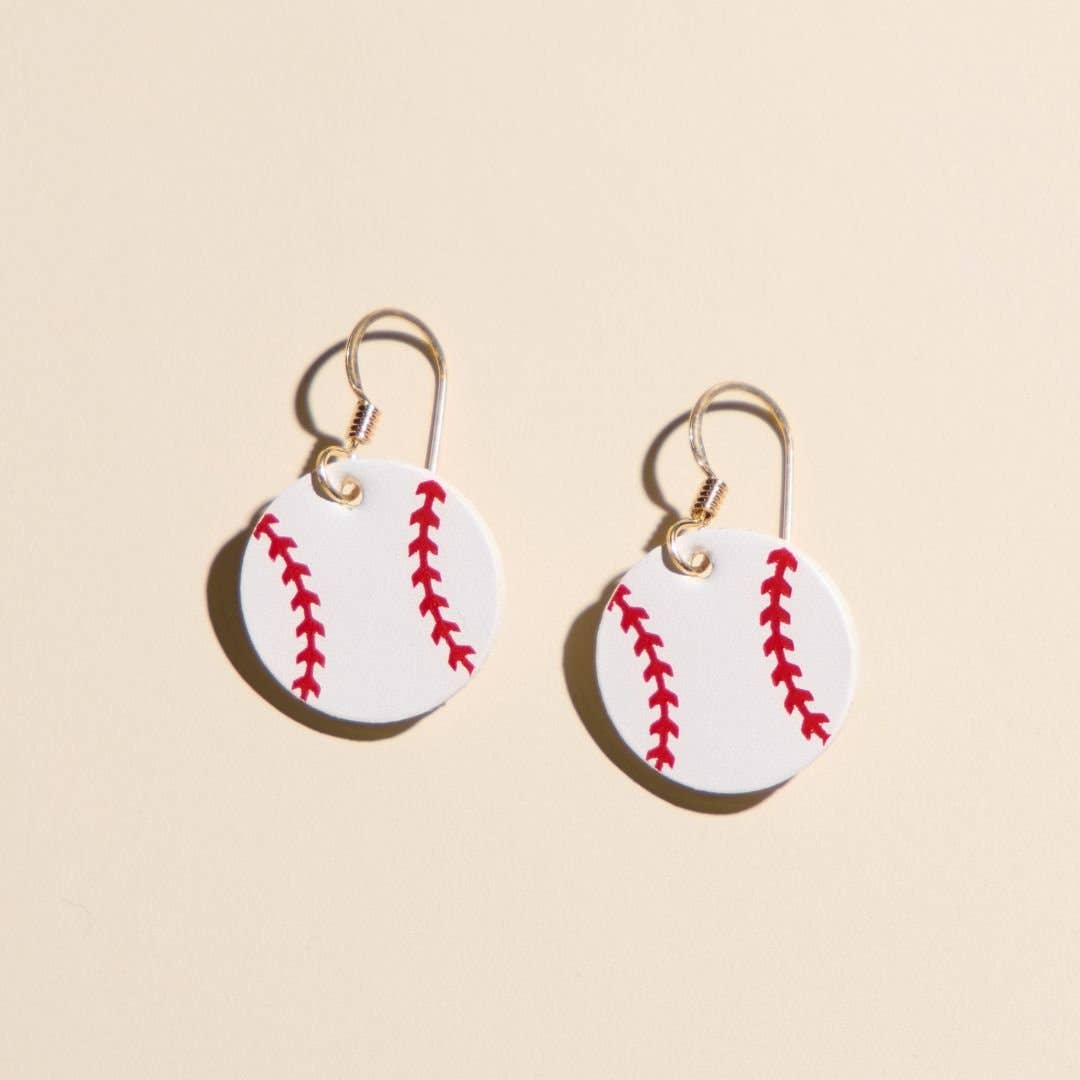 Mini Baseball Earrings
