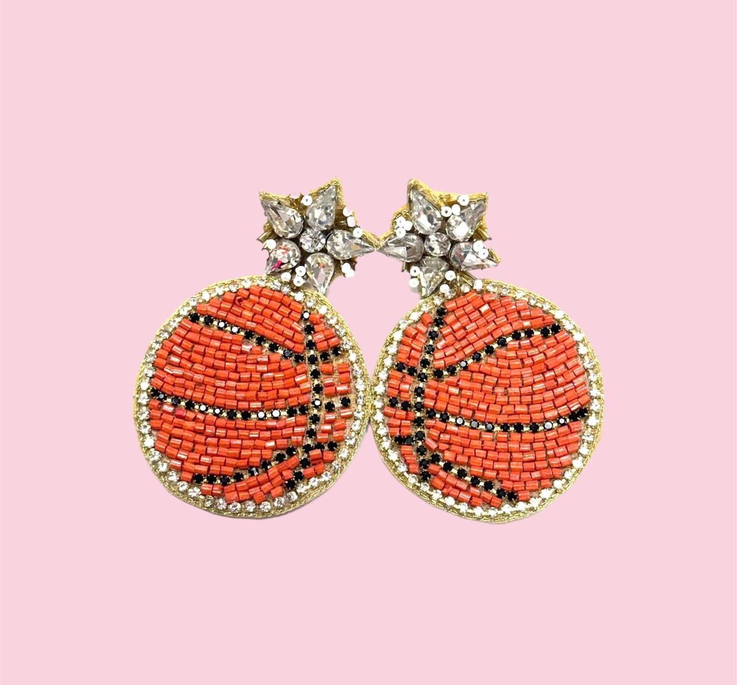 Glitzy Basketball Earring